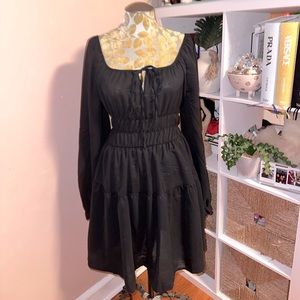 Long Sleeve Knee-Length Dress